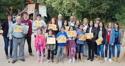 Lliurament dels premis de la Mostra Literria 2015, al parc de Ca l'Alfaro, dissabte 18 d'abril