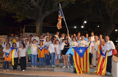 Participants de Llavaneres a la Via Lliure de Barcelona