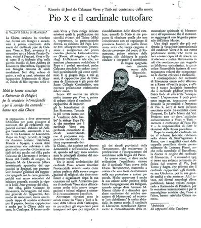 Article a L'Osservatore Romano