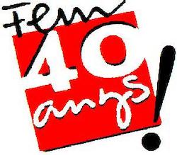 Logotip dels 40 anys del Casal de Llavaneres