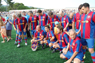 L'equip dels veterans del Bar�a