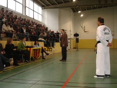 Arts marcials. exhibici de taekwondo i hapkido