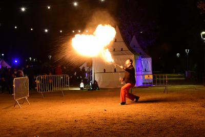 Campament dels patges reials al parc de Ca l'Alfaro, dijous 29 de desembre