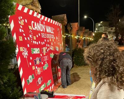 Mur dol� dels desitjos al Mercat de Nadal, dissabte 13 de desembre.