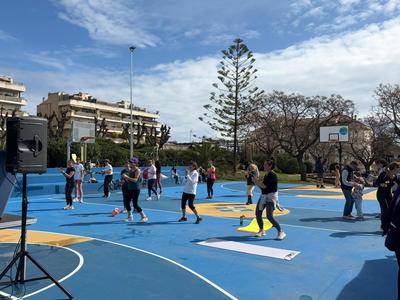8 de mar�: Classe de Tabata, entrenament funcional a l'aire lliure, al parc de Sant Pere.