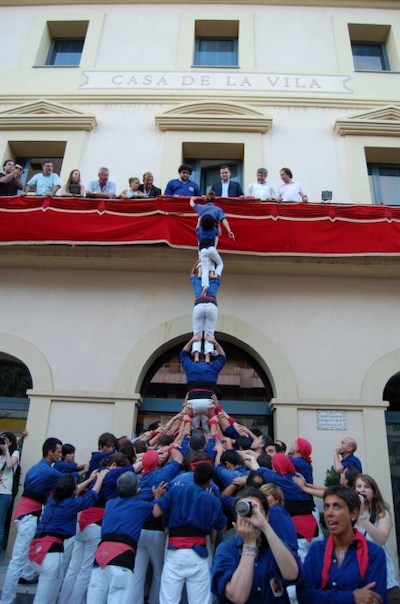 Castells amb els Capgrossos de Mataró, dissabte 16 de juliol, a la plaça de la Vila