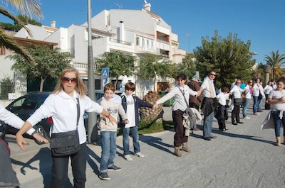 Quatre viles per la Marat de TV3: cadena humana solidria, diumenge 4 de desembre