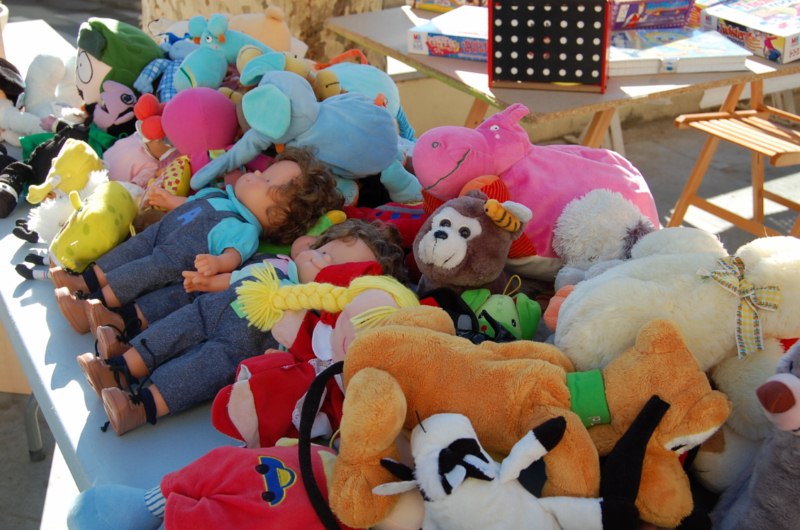 Tmbola solidria a la plaa de la Vila, dissabte al mat