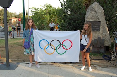Les portadores de la bandera olímpica