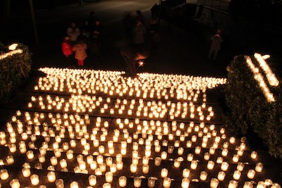 Encesa d'espelmes per obrir l'Any del Cardenal. Dijous 14 de febrer de 2013