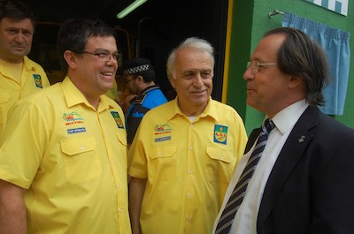Responsables de l'ADF amb el regidor de Serveis Municipals de Llavaneres