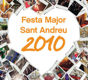 Sant Andreu 10. Detall del cartell de la festa major