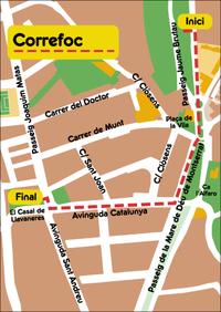 Mapa Correfoc Sant Andreu 2011