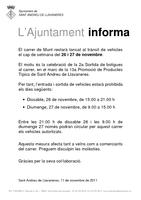 Ajuntament Informa: Tancament del carrer de Munt