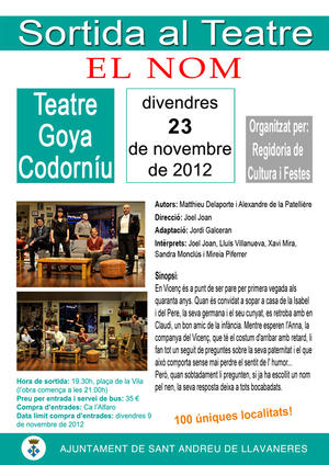 Cartell de la sortida al teatre