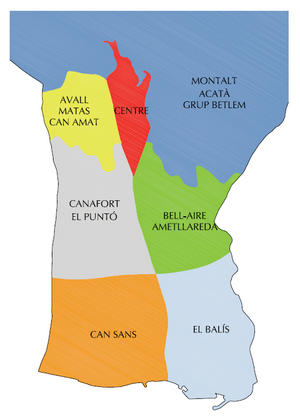 Mapa de barris olímpics
