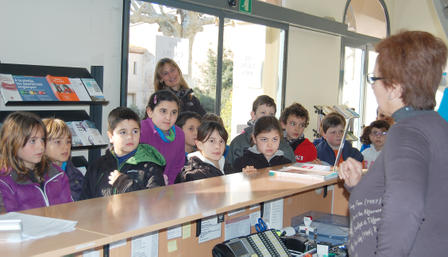 Alumnes de 3r de l'Escola Laband&agrave;ria a l'Ajuntament