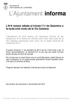 11 de Setembre de 2013. Tall de l'N-II
