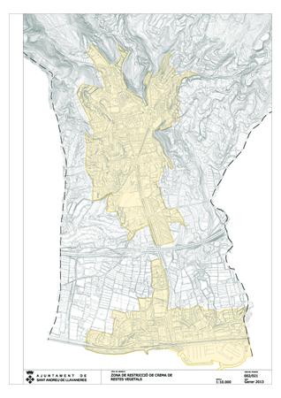 Mapa de Sant Andreu de Llavaneres: crema 2013