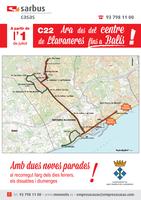 Linia C-22, nou recorregut