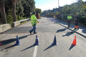 Obres a l'avinguda de Sant Andreu