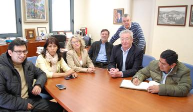 Visita de l'alcalde de Bol&iacute;via