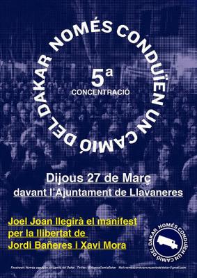 5a Concentració per demanar l'alliberament de Xavi Mora i Jordi Bañeres