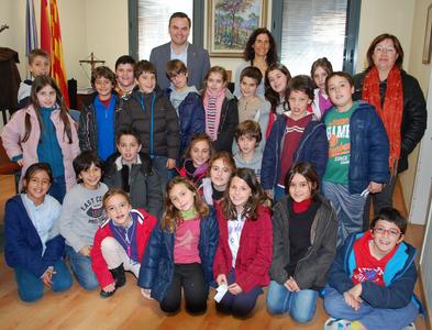 Visita de l'Escola Laband&agrave;ria a l'Ajuntament