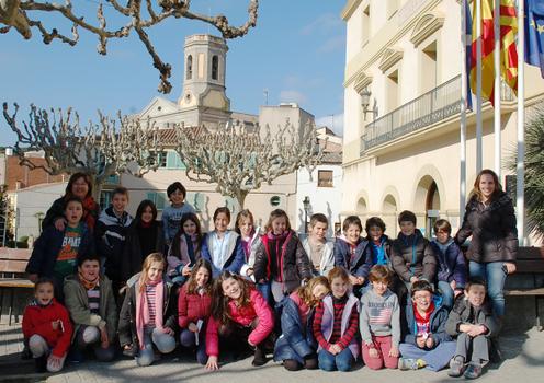 Visita de l'Escola Laband&agrave;ria a l'Ajuntament