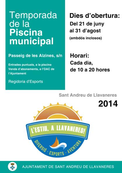 Cartell de la piscina municipal