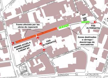 Obres al carrer de Munt