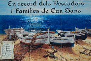 Rajola en homenatge als pescadors de Llavaneres