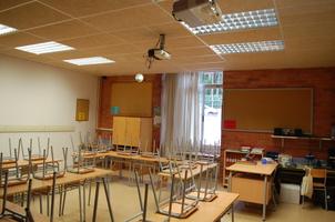 Aula desdoblada a l'Escola Jaume Llull