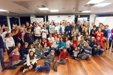 Foto del brindis anual dels esportistes.