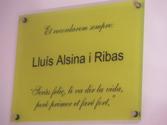 Acte d'homenatge a Llu&iacute;s Alsina