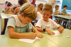 Primer dia de curs a l'Escola Serena Vall