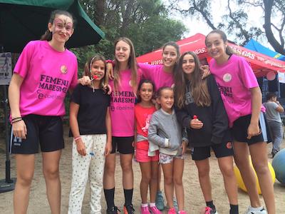 Jugadores del Femen&iacute; Maresme, dissabte al Tot Esport