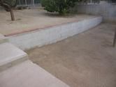El nou mur del pati del Serena Vall