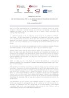 Manifest Unitari Dia Internacional per a l'eliminaci&oacute; de la viol&egrave;ncia envers les dones