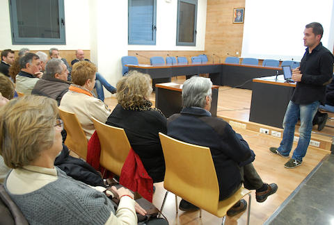 El regidor d'Economia, Albert Sala, a la presentaci&oacute; del pressupost 2017.