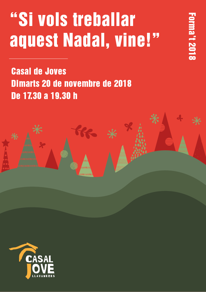 Treballar nadal joves cartell