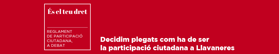 Campanya: posem a debat el reglament de Participació Ciutadana