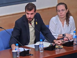 Gerard Viladomat i Monterde, defensant la moci&oacute;.