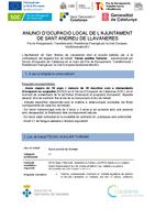 Anunci T&egrave;cnic Auxiliar Turisme