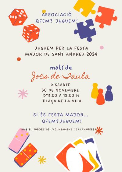 Qfem? Juguem! Jocs dissabte matí