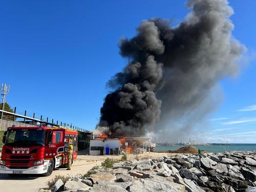 Foc a la guingueta de l'Estació