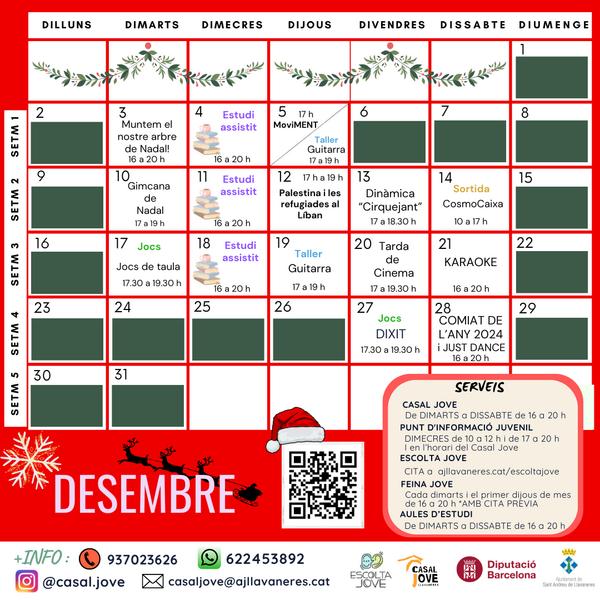 Cartell calendari desembre CJ