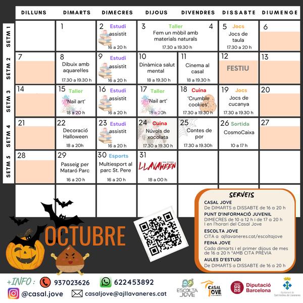 Cartell calendari octubre CJ