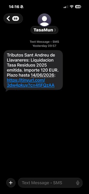 Sms fraudulent
