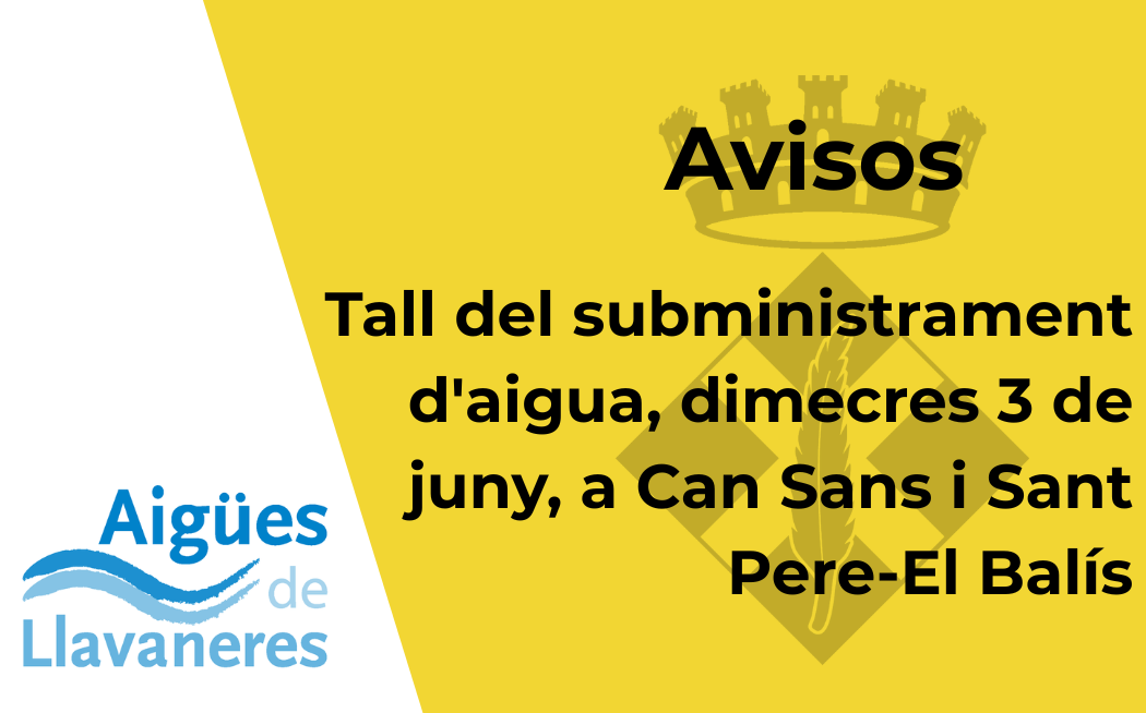 Tall d'aigua